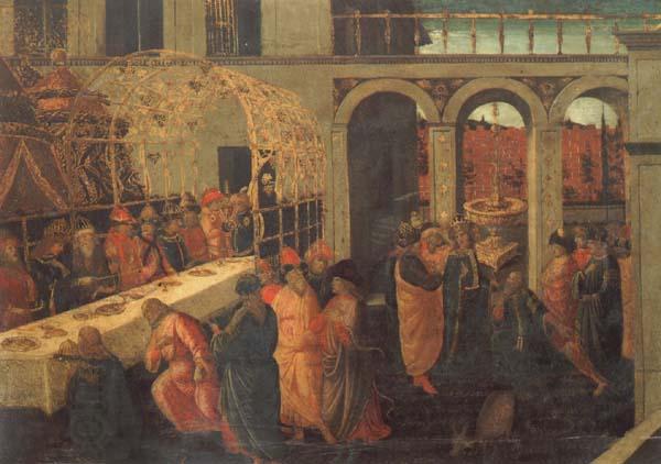 JACOPO del SELLAIO The Banquet of Ahasuerus oil painting picture